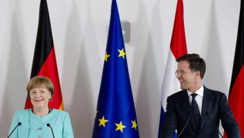 Angela Merkel en Mark Rutte