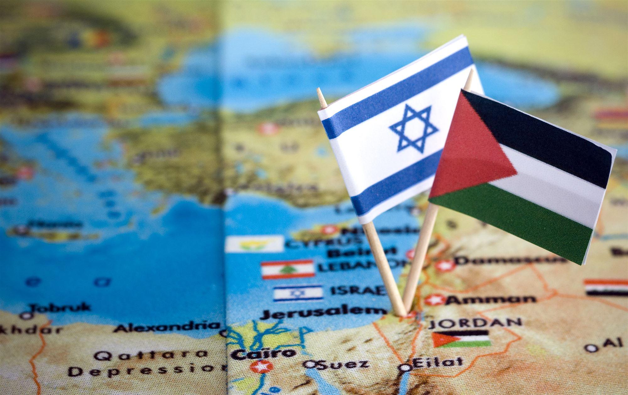 vlag van Israël en Palestina