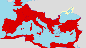 kaart van het romeinse rijk op zijn grootst