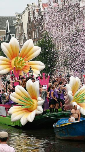 Gay Pride op de prinsengracht