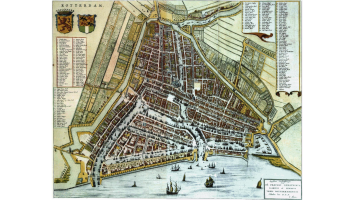 kaart van rotterdam van joan blaeu