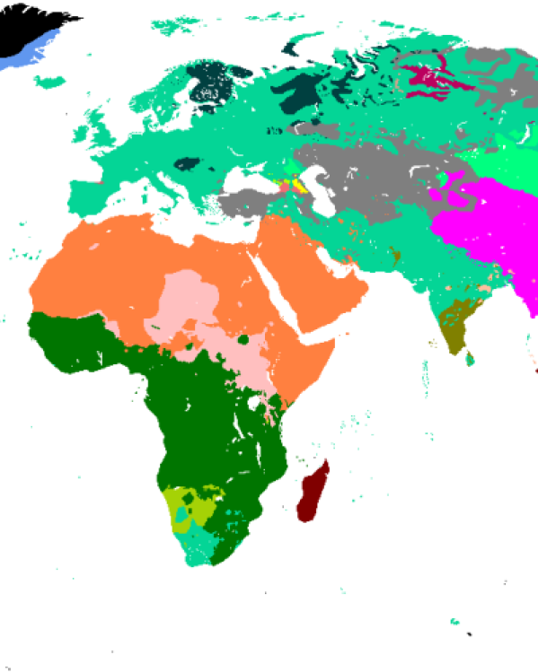 wereldkaart taalfamilies
