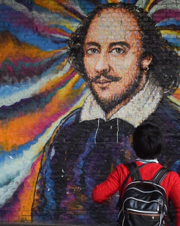 Shakespeare muurschildering