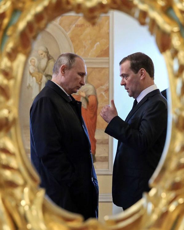 poetin en medvedev