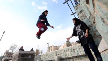 Parkour running in Teheran
