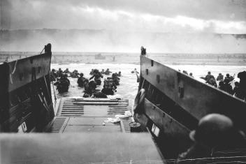 De geallieerde landing op D-Day in Normandië