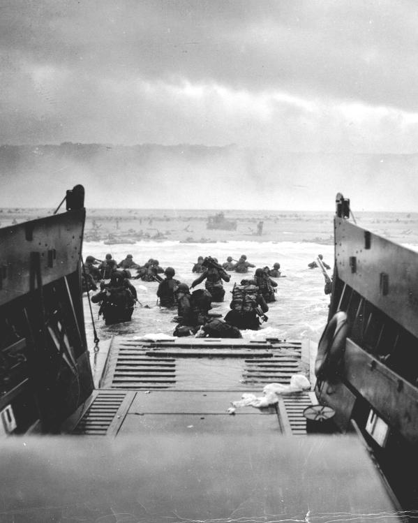 De geallieerde landing op D-Day in Normandië