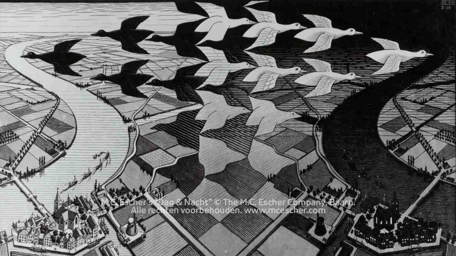 van welke kunststroming was escher een voorloper