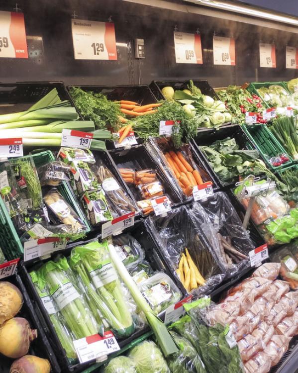 groenten in de supermarkt