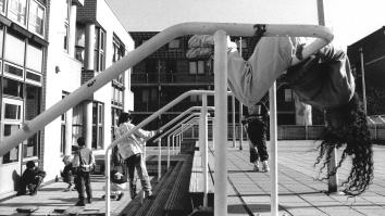 schoolplein in de haagse schilderswijk in 1991