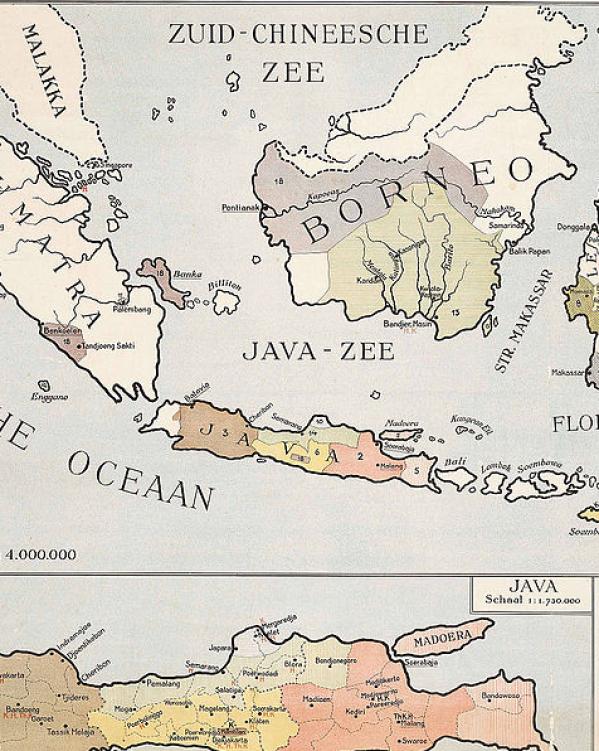 Zendingskaart Nederlands-Indië