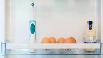 tandenborstel in de koelkast