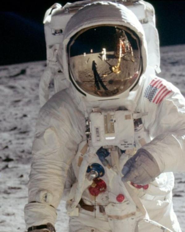 Buzz Aldrin op maan Apollo 11