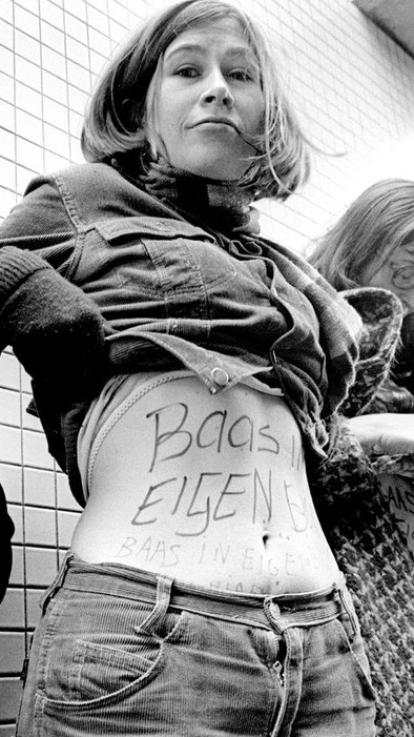 een 'baas in eigen buik'-demonstratie