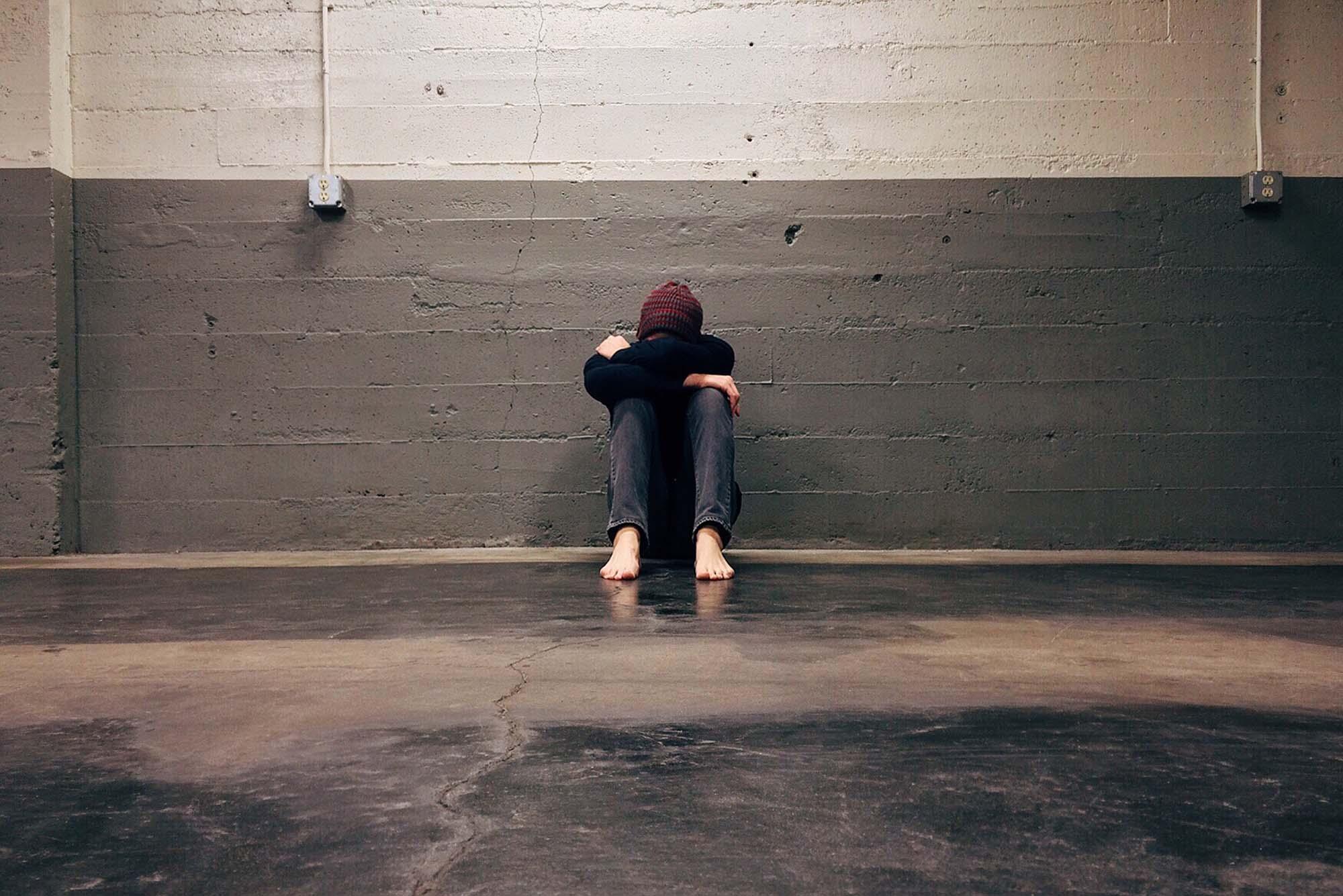 iemand met een depressie
