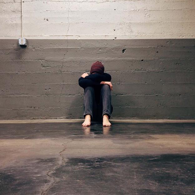 iemand met een depressie