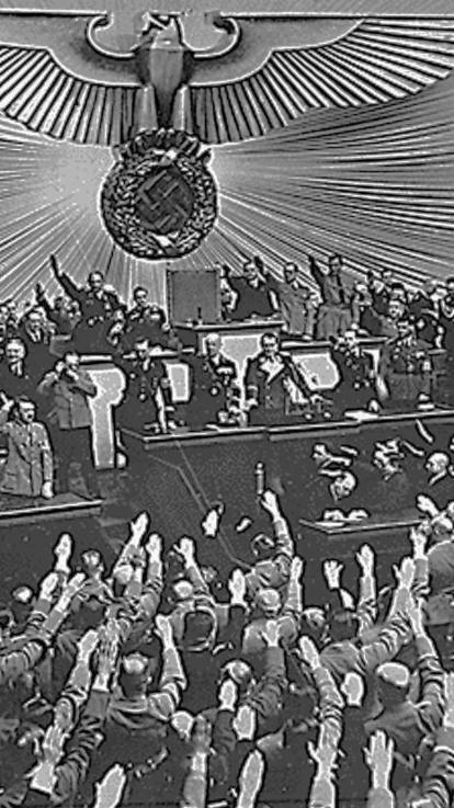 Adolf Hitler en aanhangers 