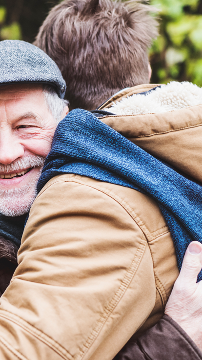 aanraking knufflen met opa
