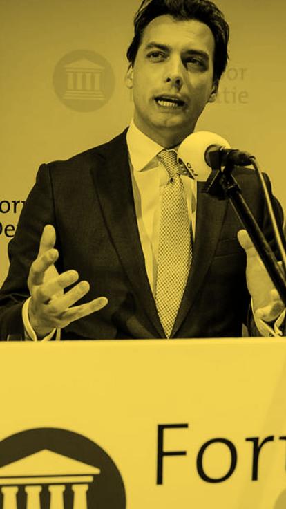 Thierry Baudet met logo