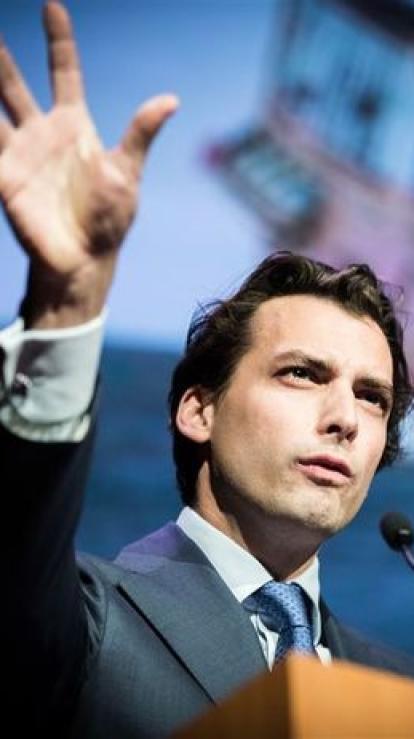 Baudet tijdens een conferentie 