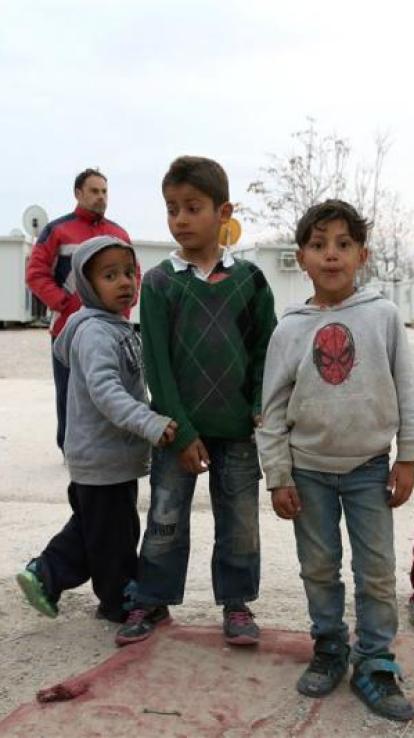 Kinerenvluchtelingen in een AZC in Turkije 