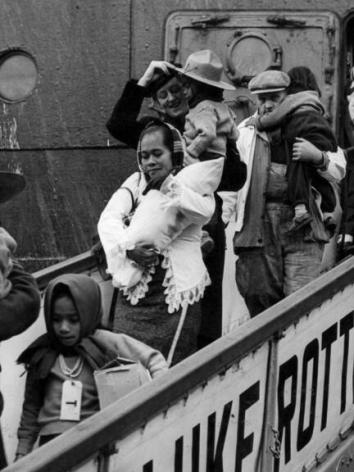 Aankomst Molukkers in Nederland