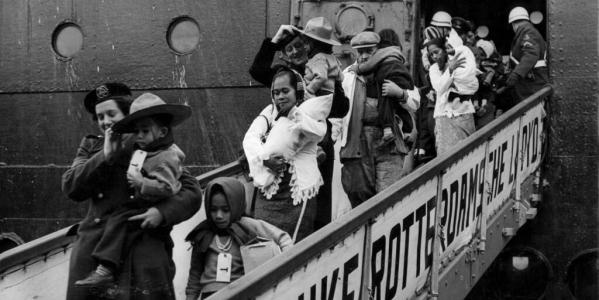 Aankomst Molukkers in Nederland