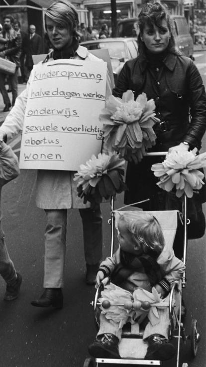 demonstratie voor vrouwenemancipatie
