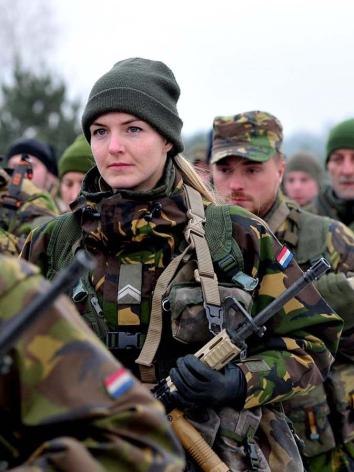 soldaten op oefening