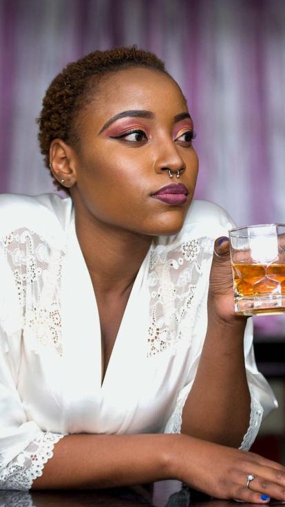 iemand aan het drinken