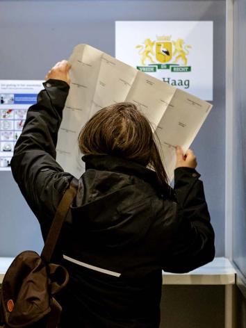 stemmen tijdens de verkiezingen