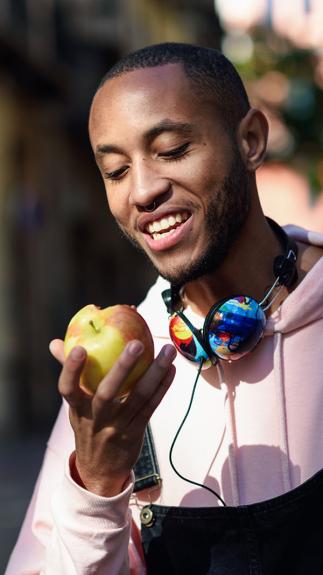 iemand eet gezond voor z'n weerstand