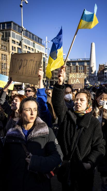 protesten om Oekraïense vluchtelingen een hart onder de riem te steken