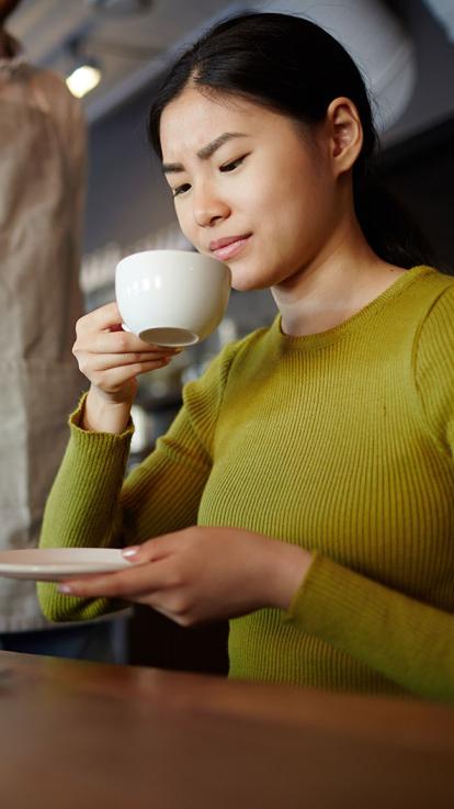 de koffie ruikt opeens niet meer lekker