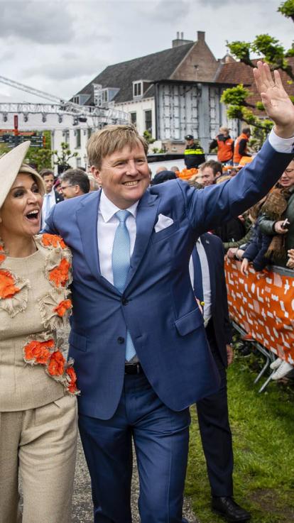 Koning Willem Alexander en Maxima op Koningsdag
