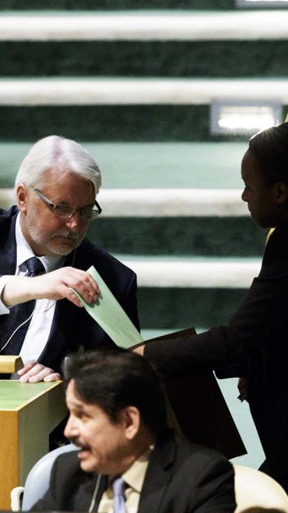 stemmen in de algemene vergadering van de vn