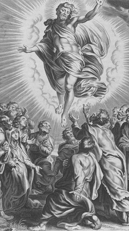 Jezus vaart op naar de hemel