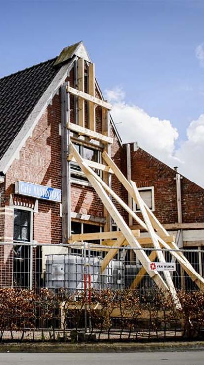 schade door aardbevingen in Groningen