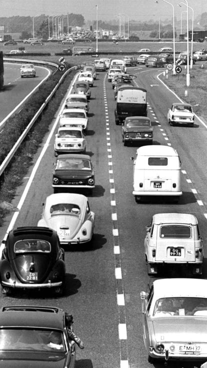 drukte op de snelweg