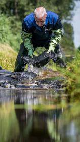 water vasthouden door zandzakken te gebruiken