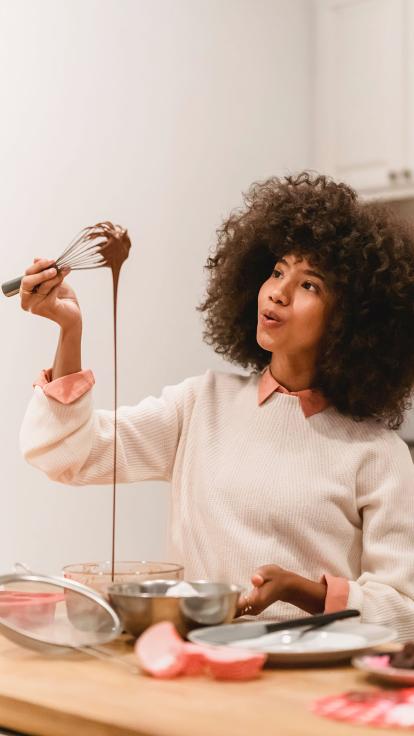 een chocolademengsel