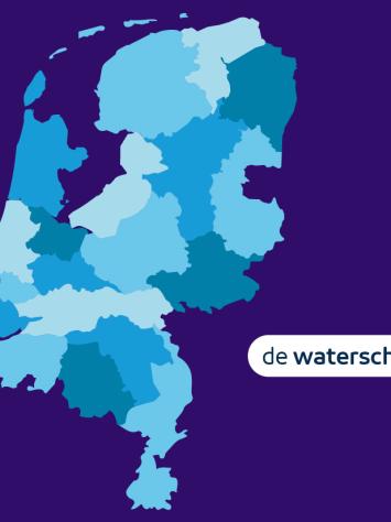kaart van de waterschappen in Nederland
