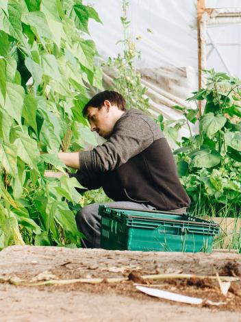 een arbeidsmigrant in de tuinbouw