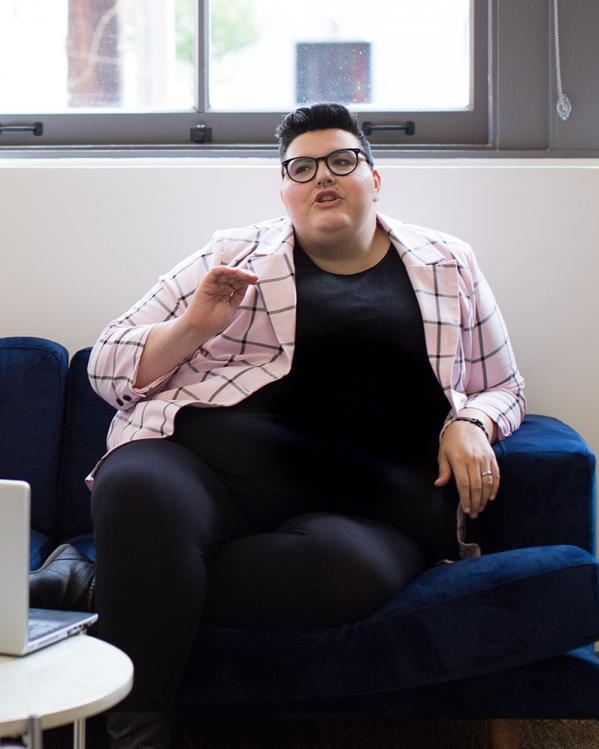 iemand met overgewicht