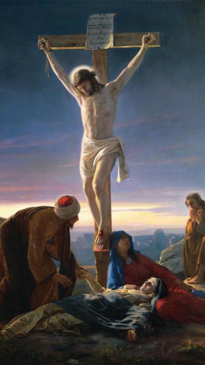 het schilderij Christus aan het Kruis van Carl Heinrich Bloch