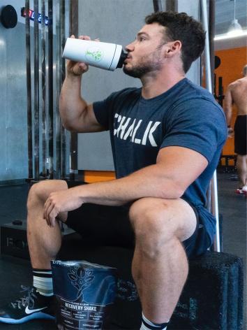 proteïneshakes door krachtsporters