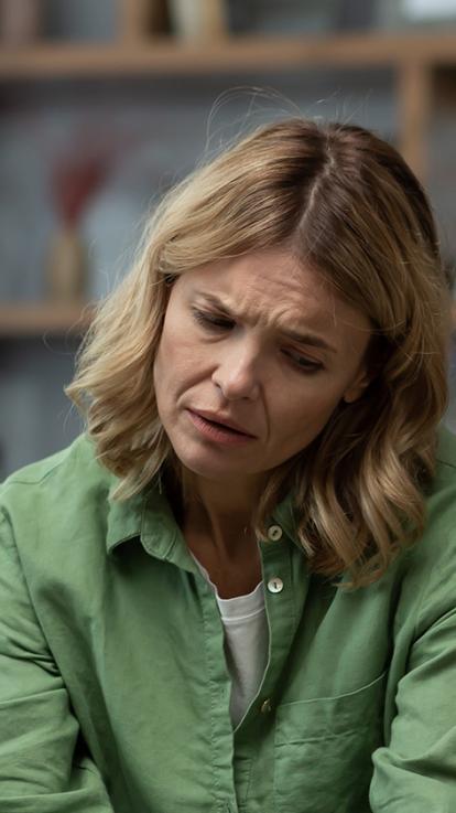 iemand met irritatie