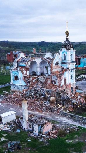 ruïne Oekraïne oorlog 2022