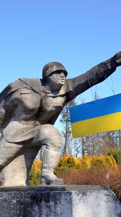 Oekraïne monument over de strijd tegen de nazi's in wo2
