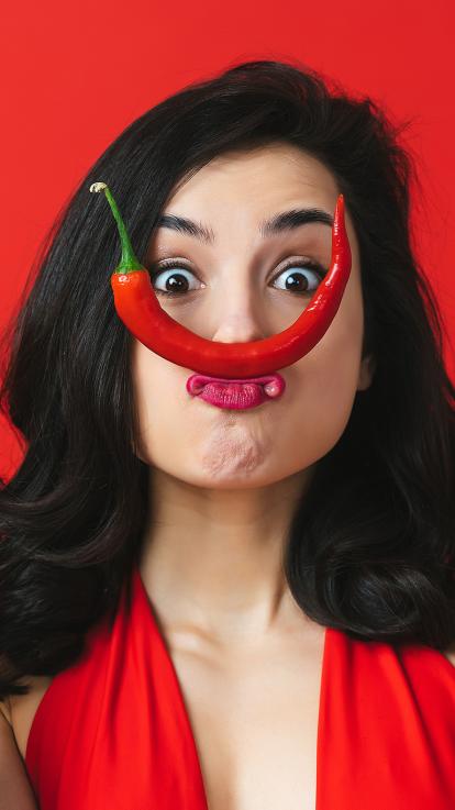 iemand met een blije peper